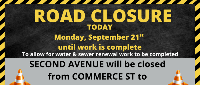 Road Closure - Second Ave - Commerce St to Boundary St